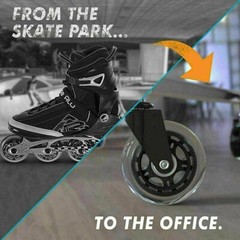 Set of 5 Office Chair 3″ Caster Rubber Swivel Wheels Replacement Heavy Duty