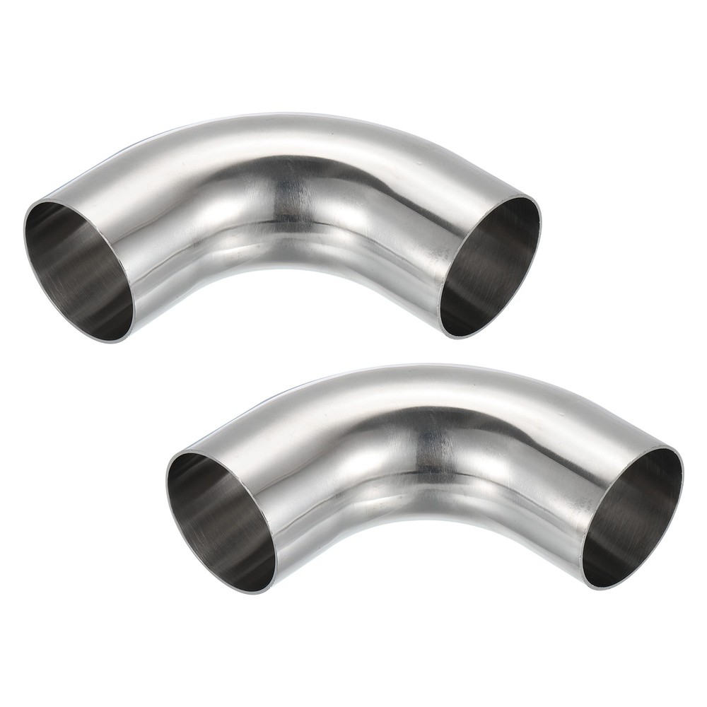 2pcs 90 Degree Mandrel Bend Elbow 2in OD Steel Exhaust Elbow