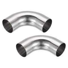 2pcs 90 Degree Mandrel Bend Elbow 2in OD Steel Exhaust Elbow