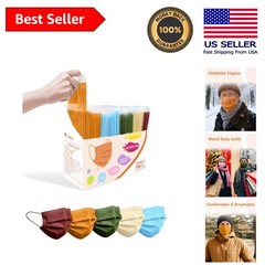 Luxury Disposable Face Masks – 4 Ply ASTM Level 3, 100 Pack, Revitalizing Aut…