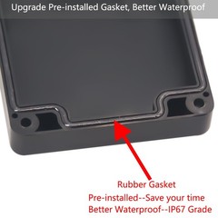 IP67 Waterproof Electrical Junction Box with 8P 15A Barrier Terminals Glands