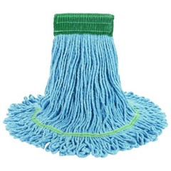 Boardwalk 502BLEA 5 in. Super Loop CO/SYN Fiber Wet Mop Heads – Blue, Medium New