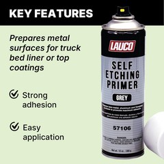 LAUCO Self Etching Primer Grey Aerosol Spray Can 13oz (57106)- Automotive and