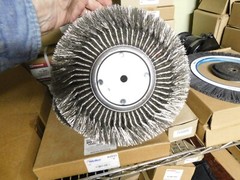 Anderson 12″x 2″ w/ 5/8” arbor Standard Twist Knot Wheel #13134 .016SS Wire