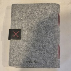 T RARE LULULEMON Traverse Gray Felt Black Leather Bound Journal Notebook Promo