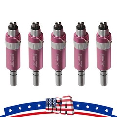 1-5Pcs NSK Style Dental Low Speed Air Motor Handpiece E-type 4holes Pink M4