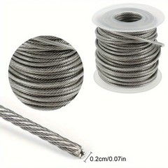 15/30m Stainless Steel PVC Coated Cable Rope Kit Heavy Duty Garden Fence Wire