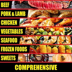 Air Fryer Magnetic Cheat Sheet – Large Print Easy to 11 x 8.5 inches, Red