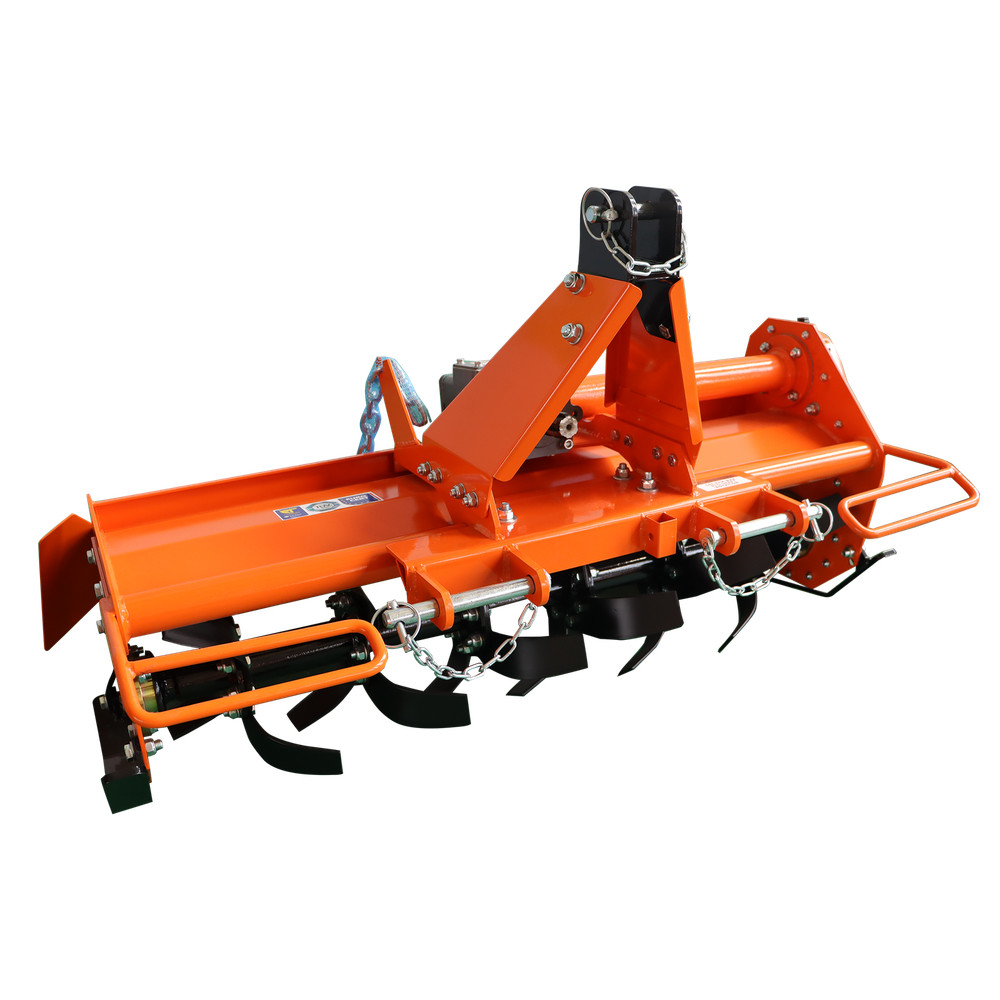 49″PTO Rotary Tiller Attachment Cat 1 Tractor 540 RPM 5″Depth Replaceable Blades