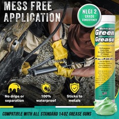 Ultra Heavy Duty Green Grease Tube (14oz, 1 Pack) for Grease Gun – NLGI 2