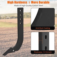 1/5/6 Pack Box Blade 18” Ripper Shank 4 Hole Box Scraper Shank Black