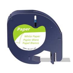 100PK 12mm White LT 91330 Paper Label Tape For DYMO S0721510 LetraTag LT-100T