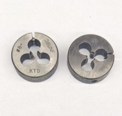 2 Kromhard Round Dies 8-36 NF 13/16″ OD Screw Adjustable Die CS Carbon Steel USA