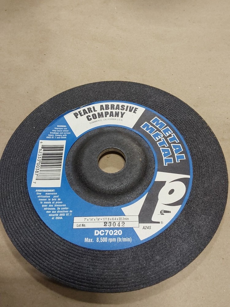 Pearl Abrasive DC7020T 7 x 1/4 x 7/8 Depressed Center Grinding Wheels (10pcs