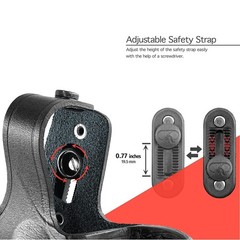 357 Magnum Holster, 2 Slot Pancake OWB Leather Gun Holster Thumb Break Handma…