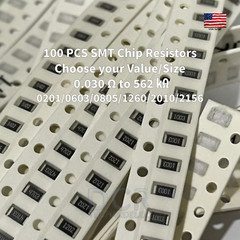 100 Pieces SMD Chip SMT Resistors – Choose Package and Value 0402/0603/0805/1206