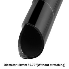 Spiral Cable Wrap Wire Cord Wraps 3/4 inch 9ft Black PE Polyethylene Flexible