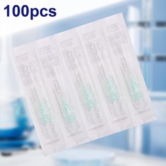 100 Pack 32 Ga 4mm 0.16IN Disposable Dispensing Needles for 30G 0.5 inch