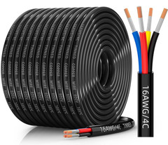 18 Gauge Wire 4 Conductor Electrical Wire, 18 AWG Tinned Copper Stranded PVC Cab
