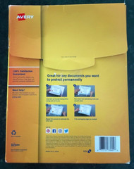 Brand New Clear Avery Self-Adhesive Laminating sheets – 1 Box Of 50 Pack