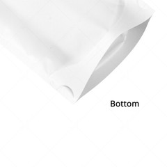 Multi-Size Matte Clear White Mylar Stand up Zip Lock Bag Pouch w/ Tear Notch W02