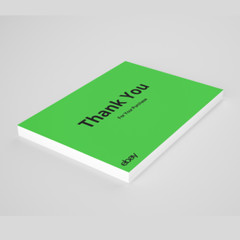 200 Thank You Cards For ebay Sellers – Red, Yellow, Green, and Blue