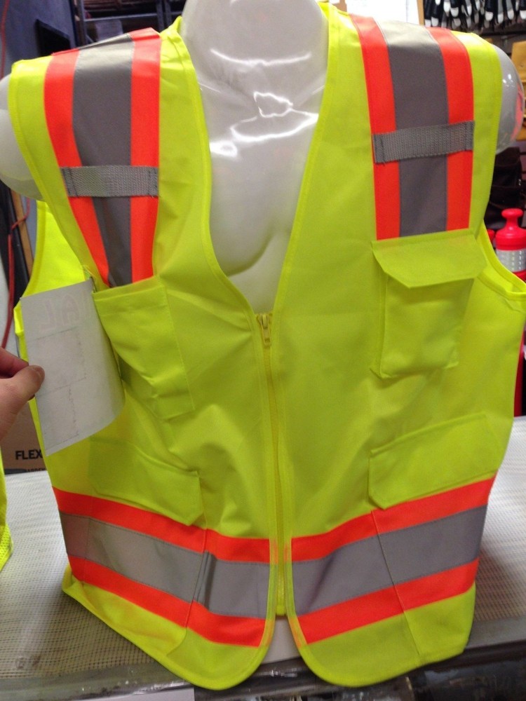 XXXL ANSI CLASS 2 Bordered Reflective Tape/ High Visibility Safety Vest