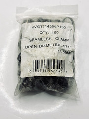 100-Pk Seamless Stainless Steel Single Ear Hose Clamps 9/16″ (14.5 mm) .571″open