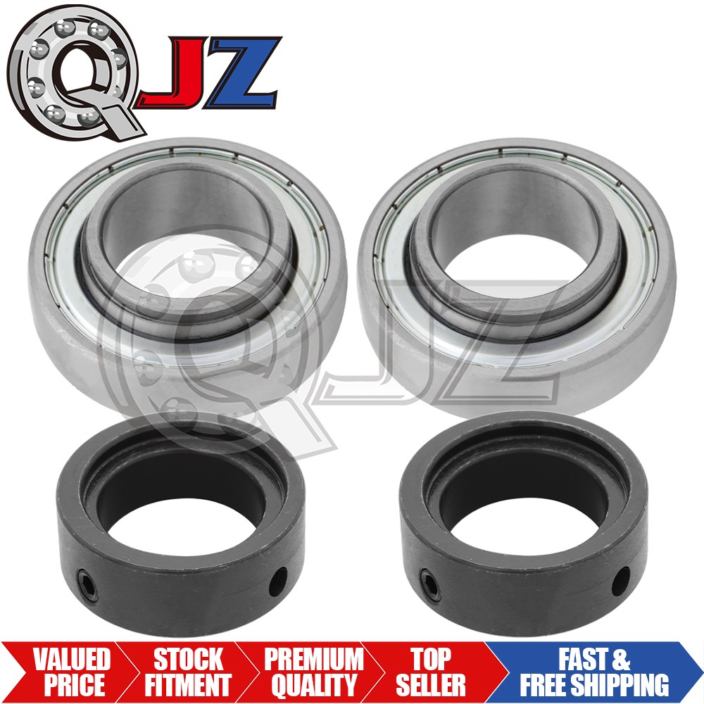[2-Pack] CSA208-24 Cylindrical Bearing Insert w/ Eccentric Collar 1-1/2 in Bore