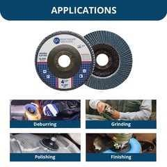 Benchmark Abrasives 4.5″ Premium Zirconia Type 27 Flap Discs Grinding Wheels …