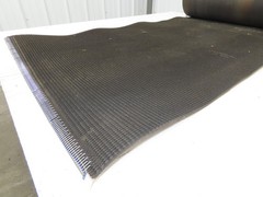 24″W x 20′ Rough Grip Top Rubber Conveyor Belt 2-Ply Black 20′ Length