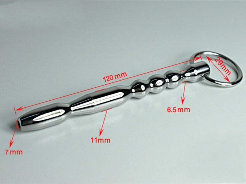 Male Stainless Steel Urethral Dilator Through-hole Urethral Sound Penis Plug NEW
