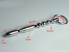 Male Stainless Steel Urethral Dilator Through-hole Urethral Sound Penis Plug NEW