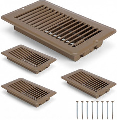 4 Pack 4X8 Inch RV Floor Vent Covers, Heavy Duty Steel Walkable RV Floor Registe
