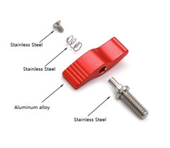 M8 Clamping Thumb Screw Wing Knob Hand Grip Bolt Aluminum Alloy & Stainless