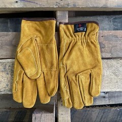 Gu602 Cowhide Leather Work Gloves For Men Reinforced For Construction Welding Wa