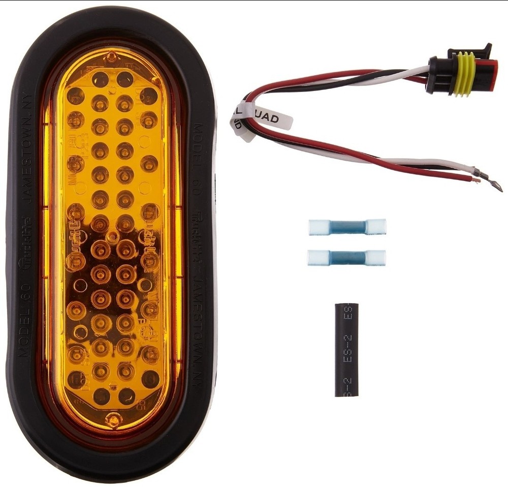 Truck-Lite (60120Y) Strobe Light, Grommet Kit and Wiring kit