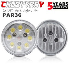 2x 4.5″ 24W Round LED Conversion Headlight Bulb Hi/Low Sealed Beam Head Lamps
