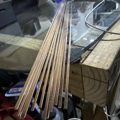 13 Harris Stay-Silv 15 Brazing Rods 1/8 in Sq x 18 in AWS A5.8 lot of 13 HVAC AC