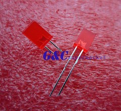 1000PCS 2x5x7mm Rectangle LED Red Colour Red Light Emitting Diode Good quality