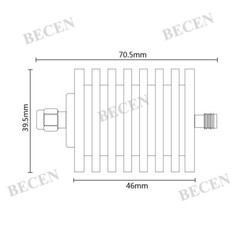 25W SMA male to female Attenuator 40dB DC-3.0GHZ 50ohm RF coaxial Power