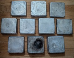 20 Pounds of Hand Poured Aluminum Ingots For Casting or Art Projects