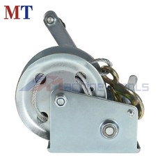 High Carbon Steel 1500Lbs Hand Crank Winch Boat Winch With 10m (32 Feet) Rope