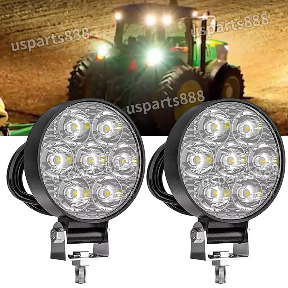 Fit Ford New Holland Tractor 2000,2120 2.5” Round Spot Flood LED Work Light 2X