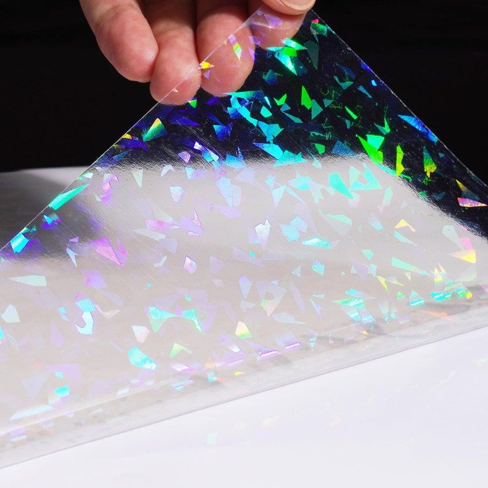 Paper Peel and Stick Clear Holographic Self Adhesive Laminating Sheets Waterp…