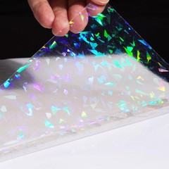Paper Peel and Stick Clear Holographic Self Adhesive Laminating Sheets Waterp…