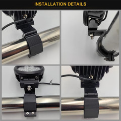 1 Pair Aluminum Mounting Bracket Kit Tube Clamp for 2.125 2.25 2.375 2.5