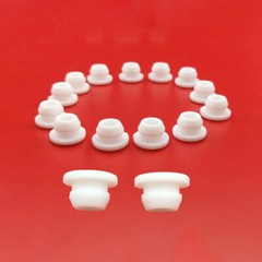 White Silicone Rubber Hole Plugs Snap-on Blanking End Caps Seal Stopper 2.5-14mm