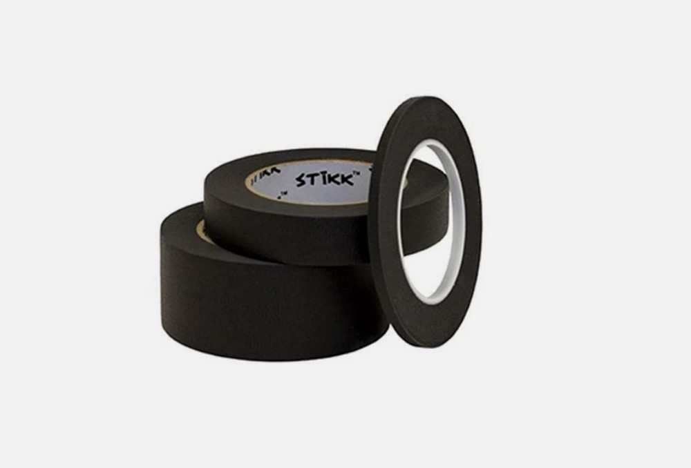 3 pack 1″ inch x 60yd Rolls (24mm x 55m) STIKK Black Painters Masking Tape