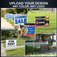 Custom Yard Signs | 2-Sided, Available in 12″ X 9″, 18″x12″, 24″x18″, 36″x24″